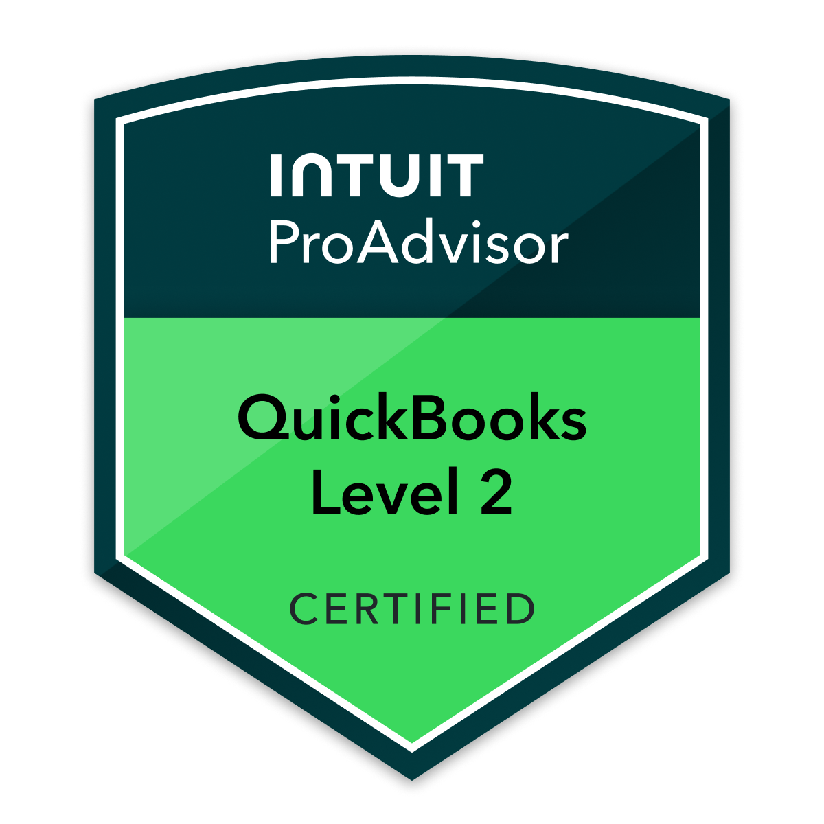 Intuit QuickBooks Certification Level 2 badge